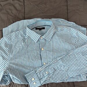 Like new!  Banana Republic Blue Checker Men's Shirt